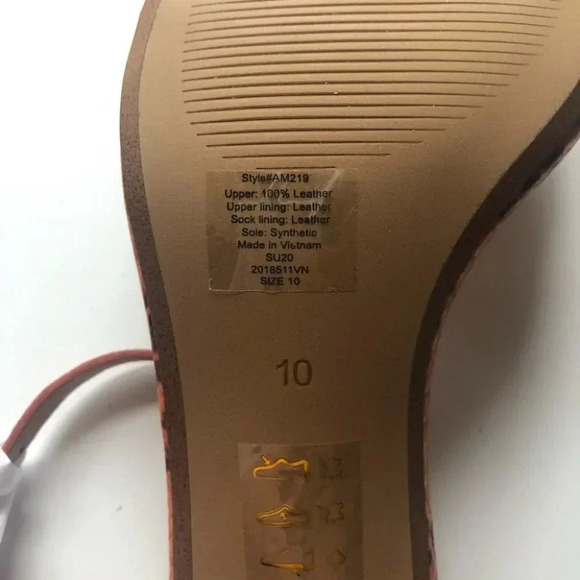 Madewell Sweet Tulip Snake Embossed Holly Leather Strappy Sandal Size 10 NIB - Picture 11 of 14